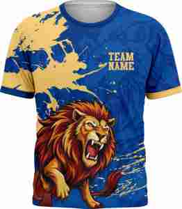 Couleurs personnalisées, nouveau design Lion, fabrication de qualité supérieure pour hommes, t-shirts en sublimation / t-shirts imprimés en sublimation pour hommes à prix avantageux - Product Image 5