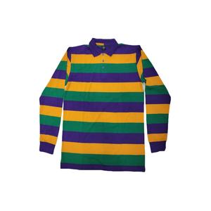 2024 new Mardi gras apparel <b>long</b> <b>sleeve</b> mardi gras <b>T</b>-<b>shirt</b> cotton adult and kids matching <b>shirt</b> <b>stripe</b> front Mardi gras outfit - Product Image 1