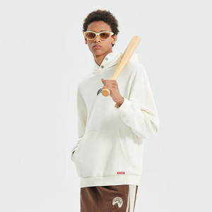 Ventes en gros de sweats à capuche pour hommes en strass personnalisés, design personnalisé, couleur unie, style vintage, écologiques, 100% coton - Product Image 2
