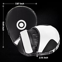 Tapis de boxe mitaines de mise au point incurvées, coussinets d'entraînement en cuir PU à crochet Kara, sangle réglable MMA Muay Thai coussinets de boxe pour l'entraînement