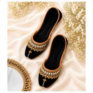 Flats Shoes for Women All Seasons Solid Color Comfortable Breathable Indian Punjabi Style Khussa Pumps For Women - Product Image 2