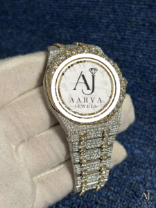 AARVA JEWELS รุ่นลิมิเต็ดอิดิชั่น นาฬิกาข้อมือผู้ชายสุดหรูสไตล์วินเทจ ประดับเพชร ตัวเรือนสแตนเลสสตีล ขนาด 28 มม. ระบบอนาล็อก ควอตซ์ กระจกแซฟไฟร์ - Product Image 6