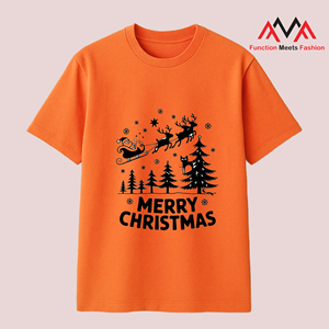 Camiseta de algodón 95% + 5% elastano, tejido twill, informal/estilo urbano/ropa de playa, naranja, estampado regular (estampado gráfico) - Product Image 6