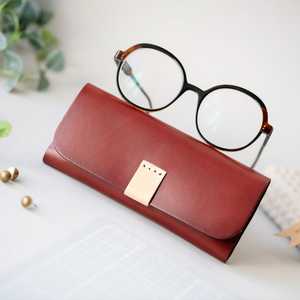 Étui à lunettes de soleil de luxe en cuir pleine fleur vintage, résistant à l'eau, léger, durable, avec doublure douce, protection pour lunettes, vente en gros - Product Image 6