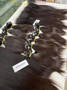 Extensión de cabello humano vietnamita crudo de moda Super doble máquina dibujada trama tono marrón venta al por mayor recto toda la longitud 65cm - Product Image 3