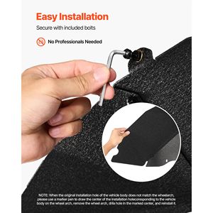 Parafanghi Interni Posteriori in Acciaio per Jeep JK/JKU 2/4 Porte 2007-2018, Compatibili con Modello Splash - Product Image 5