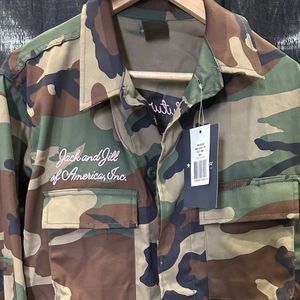 เสื้อแจ็คเก็ตเฮอริเทจลายพราง เสื้อแจ็คเก็ตพรางลายแบบกำหนดเอง เสื้อแจ็คเก็ตสไตล์เสื้อนอกลายพราง เสื้อโค้ทซิปแบบลำลอง แขนยาว - Product Image 4
