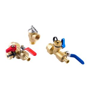 Kit Valvole di Servizio per Scaldabagno Senza Serbatoio da 3/4 Pollici, 2 Pezzi, Valvole di Isolamento NPT 3/4\" PEX-B ad Alta Pressione - Product Image 3