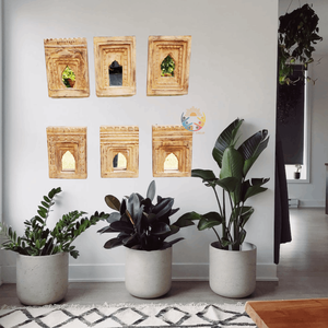 Vintage Natural Wooden Photo <b>Frame</b> Hand Crafted Decorative Rustic Mirror Decor Collectible Hanging Indian Art - Product Image 1