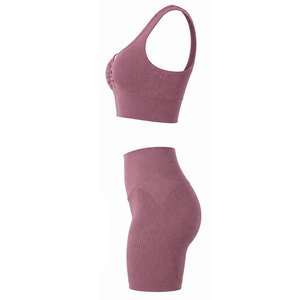 Ensemble de sport pour femmes, 2 pièces, respirant, extensible, vêtements de sport pour yoga, gym, entraînement, fitness et course à pied - Product Image 3