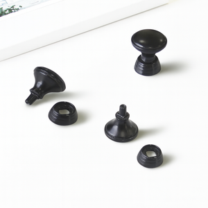 High Quality Zinc Alloy Cabinet <b>Knob</b> Matte <b>Black</b> Vintage Drawer Handle Hardwares Materials for Kitchen Bathroom Furniture - Product Image 3