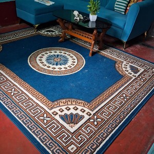 Tapis de sol haut de gamme en jute naturelle tissé à la main, moderne, texturé, rembourré, antidérapant, adapté aux animaux domestiques, lavable, pour cuisine - Product Image 1