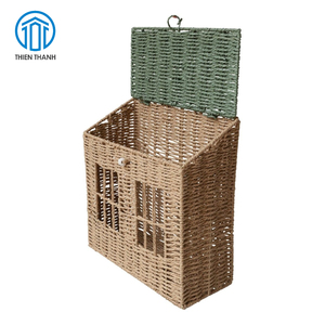 Cesta de Almacenamiento Hecha a Mano con Forma de Casa de Mimbre, Organizador de Juguetes para Niños, Decoración para Cuarto de Juegos, Fabricante Mayorista - Product Image 2