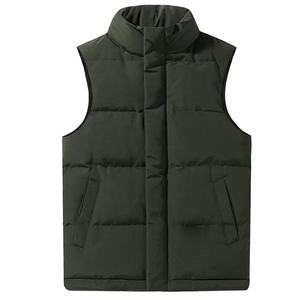 Gilets de randonnée chauds pour hommes Gilet léger matelassé Gilet d'hiver à fermeture éclair Vestes sans manches à col montant Vêtements d'extérieur OEM - Product Image 5