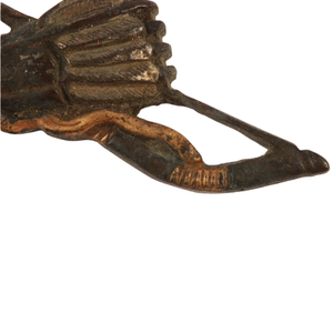 Adornos de espada de cobre Menuki del período Edo de Japón, diseño de arco y flecha, sin marca - Product Image 4