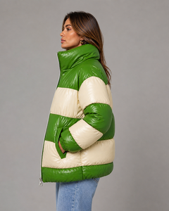 Custom Manufacturer Puffer Women Jacket Winter Hooded <b>Bubble</b> <b>Coat</b> Thick Extremely Warm Down Two Tone Color Jacket Bulk Supply - Product Image 5