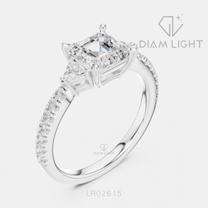 1.50CT Asscher Cut Wedding <b>Ring</b> Fine Jewelry IGI Certified 14KT White Gold Lab Grown Diamond Engagement <b>Ring</b> - Product Image 2
