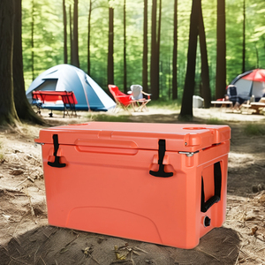 All'ingrosso moderno 40QT portatile Rotomolded scatola di raffreddamento per ghiaccio duro materiale per uso alimentare con ruote per la conservazione di alimenti freddi - Product Image 6