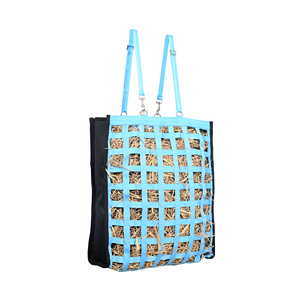 Bolsa de Heno para Caballos de Nailon Turquesa Premium, Red de Heno de Alimentación Lenta, Gran Capacidad, Correa Ajustable, Bolsa de Alimentación Resistente y Duradera - Product Image 2