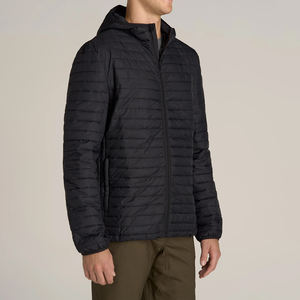 Veste matelassée longue imperméable et respirante de haute qualité, personnalisable OEM, pour homme, avec logo sur mesure, design décontracté hiver, poches - Product Image 2