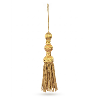 Glandes décoratives personnalisées en fils métalliques dorés, franges décoratives, garniture dorée pour vêtements, gland en fils dorés