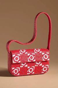 Sac à main en coton brodé à la main avec motifs floraux orange, Matériel de broderie personnalisé pour tissu de base, Forme personnalisée, Artisanat - Product Image 1