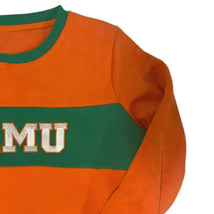 Sudadera Verde y Naranja de Alta Calidad con Bordado y Estampado Personalizados para Hombres y Mujeres, para Universidad o Colegio - Product Image 4