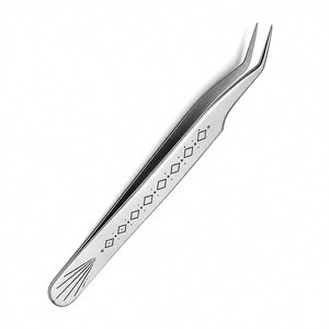Pince à épiler professionnelle SHEARS BEAUTY pour extensions de cils, en acier inoxydable, durable, antistatique, outil de manucure, pointes dentelées - Product Image 4