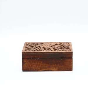 Budget Friendly Wooden Treasure <b>Box</b> for Precious Jewelry, Coins, <b>Trinkets</b> and Personal Keepsakes with Beautiful Decorative - Product Image 3