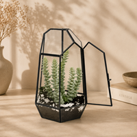 Terrarium en verre haut de gamme, élégant, pour plantes succulentes, décoration intérieure, jardin d'intérieur, design écologique, durable
