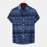 Kemeja Flanel Pria Sablon Sutra Lengan Pendek Formal Musim Panas 100% Katun Bernapas Anti-Pilling
