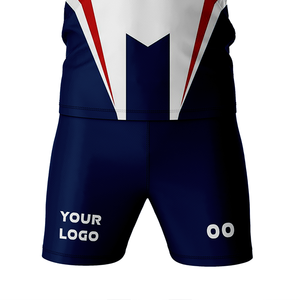 Ensemble de maillots de football personnalisés pour hommes, sublimés, col en V, manches courtes, polyester, uniformes personnalisés avec le nom de l'équipe pour les clubs et les matchs - Product Image 4