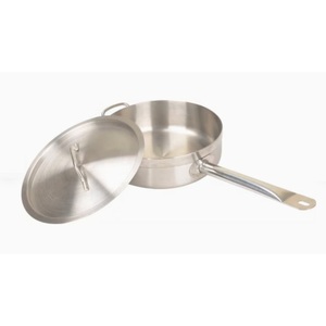 High-Performance Polished Copper Saute <b>Pan</b> with Lid and Ergonomic Brass Handle Stainless Steel Lined Splayed Fry <b>Pan</b> for Cooking - Product Image 4