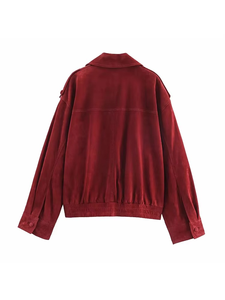 Chaqueta Informal Tejida Ecológica Antiarrugas 100% Poliéster para Mujer MYST&ZA, Nueva Colección Invierno 2025 - Simple y Versátil 4341/783 - Product Image 6