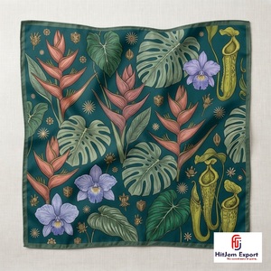 High Grade Custom Printed Square <b>Scarf</b> With Soft Lightweight <b>Womens</b> Fashion Headscarf OEM ODM Bulk Supply Manufacturer - Product Image 3