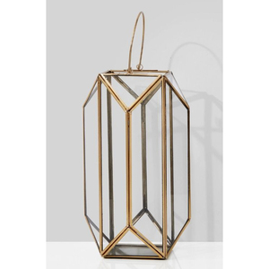 Farol Colgante de Metal y Vidrio de Diseño Nuevo con Acabado Dorado para Decoración de Iluminación en el Hogar para el Festival de Ramadán - Product Image 3