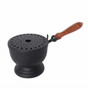 Solid Brass Incense <b>Burner</b> With Star Cutouts Sandalwood Base Aromatic Dhoop Dani Traditional Indian Design - Product Image 6