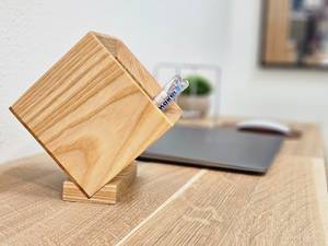 Modern Wooden Geometric Pen Stand Desk Organizer Minimalist Office Supplies Storage <b>Holder</b> - Product Image 5
