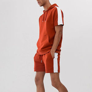 Conjunto de Sudadera con Capucha y Pantalones Cortos de Color Personalizado, Algodón y Felpa, Unisex, Ropa Urbana de Verano, OEM, Impresión de Marca Privada, Listo para Enviar - Product Image 3