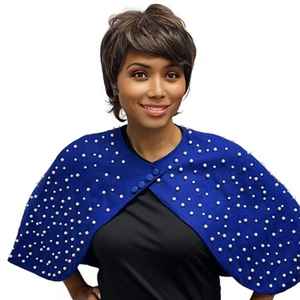 Cardigan Royal Perle pour Femme, Manches Longues Perlées, Élégant Châle de Soirée, Écharpe de Cérémonie, Couverture Tendance pour Événements Formels, en Acrylique Personnalisable - Product Image 3