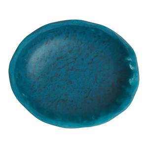 Bol de service en résine fait main bleu royal de luxe avec un design artistique moderne et antique pour les hôtels, les restaurants et la décoration intérieure - Product Image 2