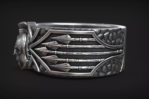 Premium Designer 925 <b>Silver</b> Spartan Skull <b>Ring</b> Warrior Helmet Wide Band <b>Men</b> Women Fashion Jewelry - Product Image 4