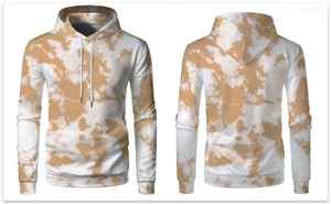 Sweat-shirts à capuche tie-dye haute visibilité pour hommes, 100 % coton, hiver, personnalisables, formels, anti-plis, respirants - Product Image 6
