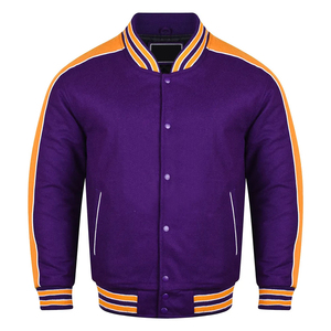 เสื้อแจ็คเก็ตเบสบอลวินเทจ AC Milan สำหรับผู้ชาย แบบ Varsity Bomber  ผ้าขนสัตว์ คอตั้ง ปักลาย  แบบสตรีทแวร์  ตัวอักษร Letterman  สไตล์วิทยาลัย - Product Image 1