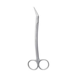 Ciseaux chirurgicaux dentaires Locklin 16,5 cm à bord de scie angulaire, manche courbé, en acier inoxydable, instrument médical chirurgical - Product Image 6