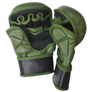 Gants de MMA en cuir de haute qualité pour les entraînements d'arts martiaux, les séances de fitness, paume antidérapante, fermeture à boucle réglable, durables - Product Image 3