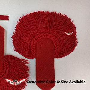 KEW - Epaulettes Rojos Personalizados, Ecológicos, Bordados, Estilo Francés Vintage Napoleón, Accesorio de Uniforme de Lujo para Desfiles y Ceremonias - Product Image 2