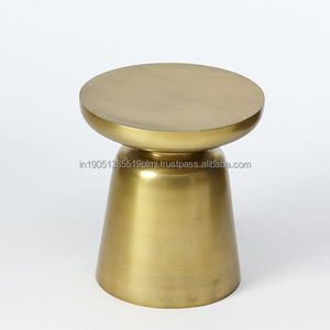 Gran oferta, nuevo diseño, mesa auxiliar dorada, mesa auxiliar redonda moderna de acero inoxidable dorado, mesa de Metal decorativa para el hogar, venta al por mayor - Product Image 4