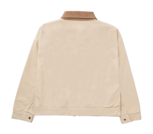 Men's Beige 12 Oz Heavy Duty Canvas <b>Worker</b> <b>Jacket</b> Custom Lined Casual Streetwear Work <b>Jacket</b> - Product Image 2