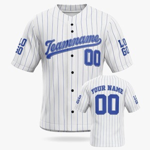 Camiseta de Béisbol para Hombre, 100% Poliéster, Sublimación, Impresión por Transferencia de Calor, Transpirable, Secado Rápido, Nombre del Equipo Personalizado, Manga Corta, Botones - Product Image 3